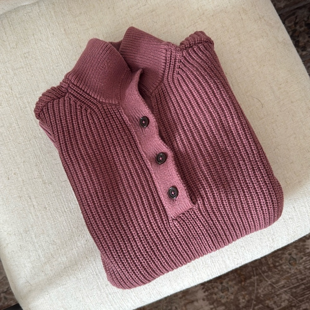Pact Women's Sweater in Dusty Rose